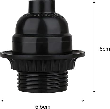 Screw E27 Plain Holder with Ring Bakelite Lamp Holder