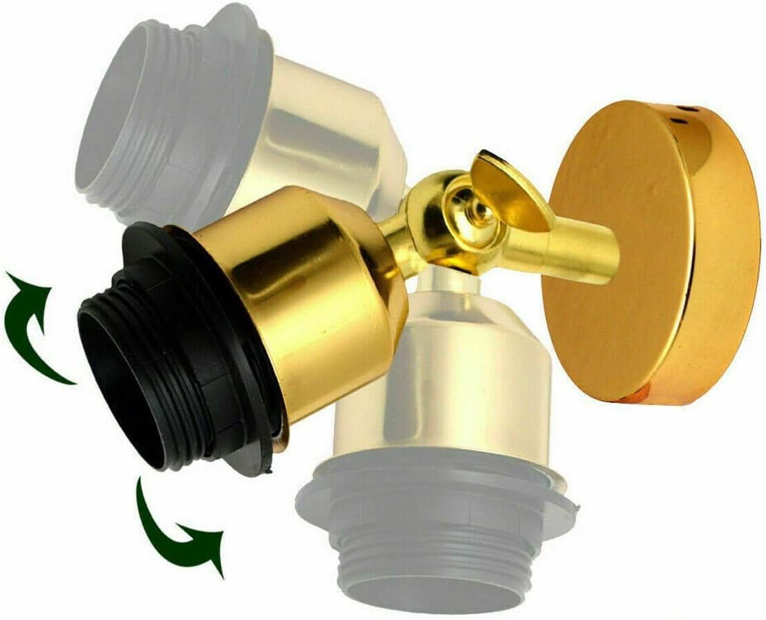 Short Arm Wall Light with E27 Holder – Slim Metal Sconce