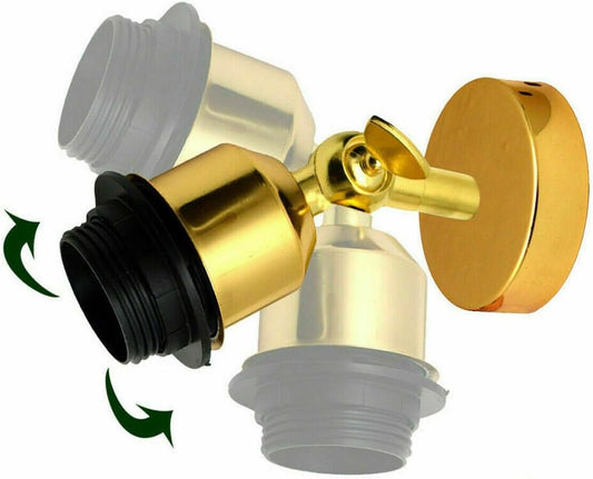 Short Arm Wall Light with E27 Holder – Slim Metal Sconce