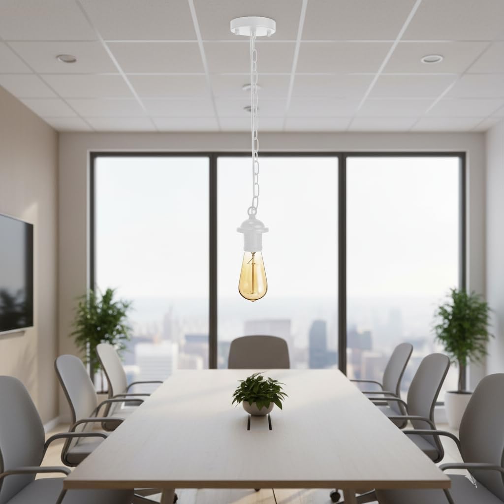 Metal Ceiling E27 Lamp Holder Pendant Light with Chain ~4037