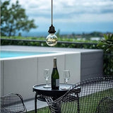 Pendant Ceiling Light Fitting, E27 Lamp IP65 Indoor/Outdoor Black Cable Waterproof Socket Lamp Holder 2M (2PACK)