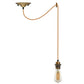 Vintage Metal E27 Spider Pendant Hanging Light Fixtures