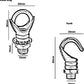 5 Pack Retro Copper Ceiling Hook Light Fitting Pendant