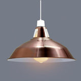 Electro Plating Modern Retro Barn Light Shades 4cm Top ole, Modern Ceiling Pendant Easy Fit Lampshades