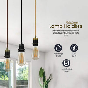 E27 Vintage Industrial Lamp  Holder Retro Edison Screw Fitting