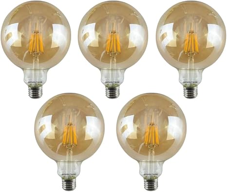 G125 E27 8W Vintage LED Globe Bulb – Dimmable Retro