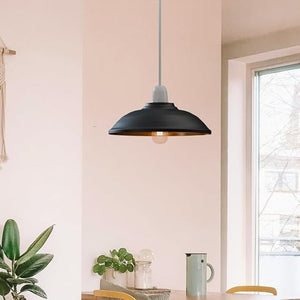 Vintage Retro Metal Pendant Lampshade | Bedroom Kitchen Bar UK
