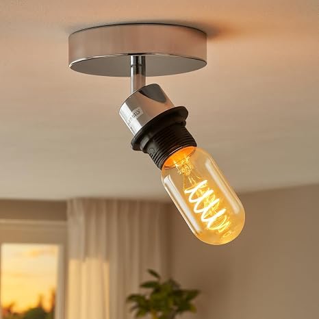 E27 T45 Tubular Vintage Filament Bulb 4W – Amber Glass 2700K Warm White Dimmable