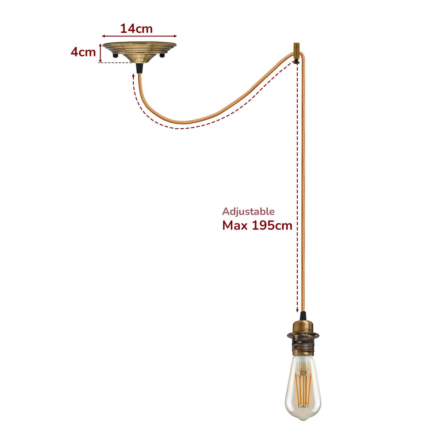Vintage Metal E27 Spider Pendant Hanging Light Fixtures