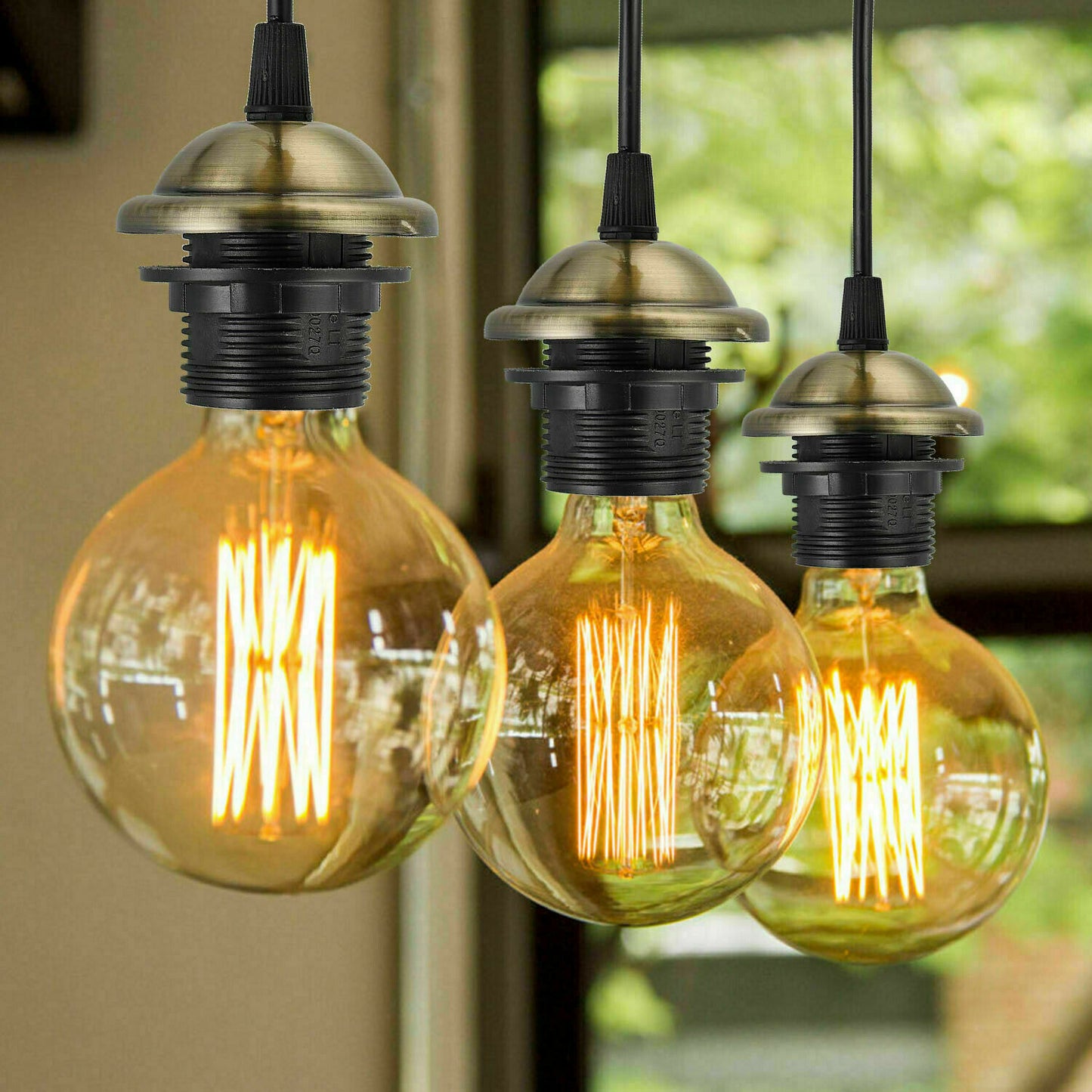 Industrial E27 Lamp holder Adjustable Ceiling pendant light