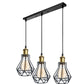 Vintage Industrial Black Cage Pendant Lights – 1/3/5 Way Ceiling Lamp