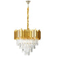 Modern Crystal Chandelier Gold Finish Round Crystal K9 E14 Luxury Pendant Light