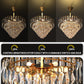 Modern Gold Crystal Chandelier Luxury Ceiling Pendant Lights for Living Room