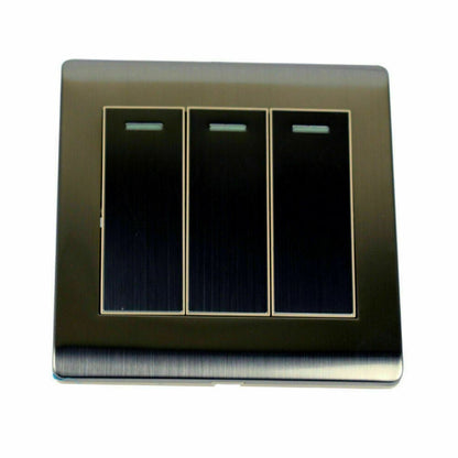 3 Gang Wall Light Switch Screw less 10A 13AM