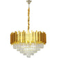 Modern Crystal Chandelier Gold Finish Round Crystal K9 E14 Luxury Pendant Light