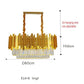Modern Crystal Chandelier Gold Finish Round Crystal K9 E14 Luxury Pendant Light