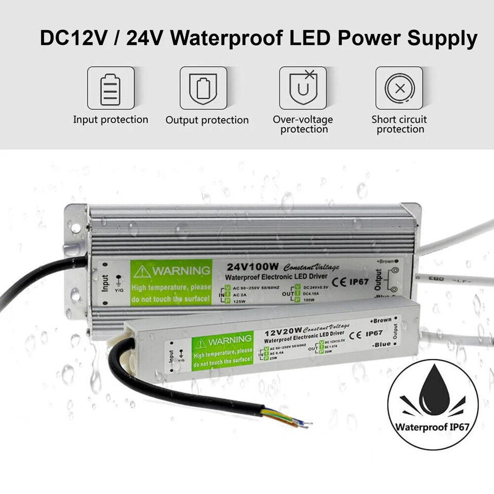 Waterproof 24V DC LED Driver IP67 Power Supply