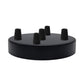 Multi Outlet Ceiling Rose - Black Metal Side Fitting Pendant Drop 120x25mm