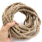 2 Core Twisted Hemp Rope Cable - 10m Vintage Style DIY Lighting Flex Wire