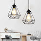 Industrial Light Bulb Wire Cage Metal Diamond Easy Fit Lampshade