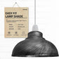 Vintage Easy Fit 29cm Brushed Metal Ceiling Pendant Lampshade