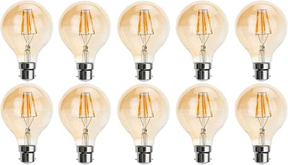 Vintage Bayonet Edison Bulb – G80 B22 4W Amber Globe Dimmable