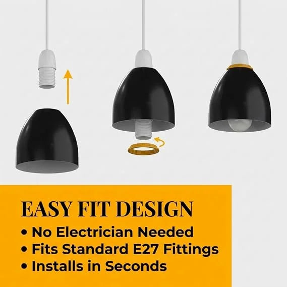 Industrial Mug-Shaped Metal Lampshade – Easy Fit E27 Vintage