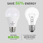 LEDSone LED E27 A60 Light Bulbs, 18W (100W Equivalent) Non-dimmable Cool White 6500K Super Bright 1806 Lumens GLS Golf Globe Edison Screw Base Energy Saving Light Bulb for Modern Home Decoration