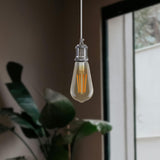 1m Chrome Pendant Holder | E27 Base Hanging Light Fitting ~1702