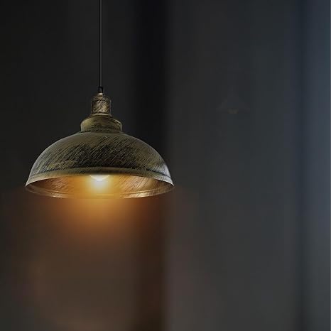Copper Retro Curvy Metal Easy Fit Pendant Lampshade – 29cm