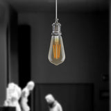 Chrome Pendant Light Fitting Ceiling Rose E27 Suspension~1746