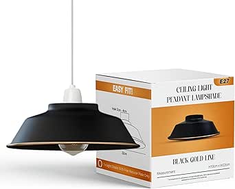 Retro Metal Pendant Lampshade E27 | Various Colours
