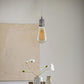 1m Satin Nickel E27 Pendant Light Holder with 3 Core Grey Cable ~3597