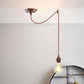 Vintage Metal E27 Spider Pendant Hanging Light Fixtures