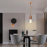 E27 Pendant Light Fitting with Ceiling Rose and Fabric Cord