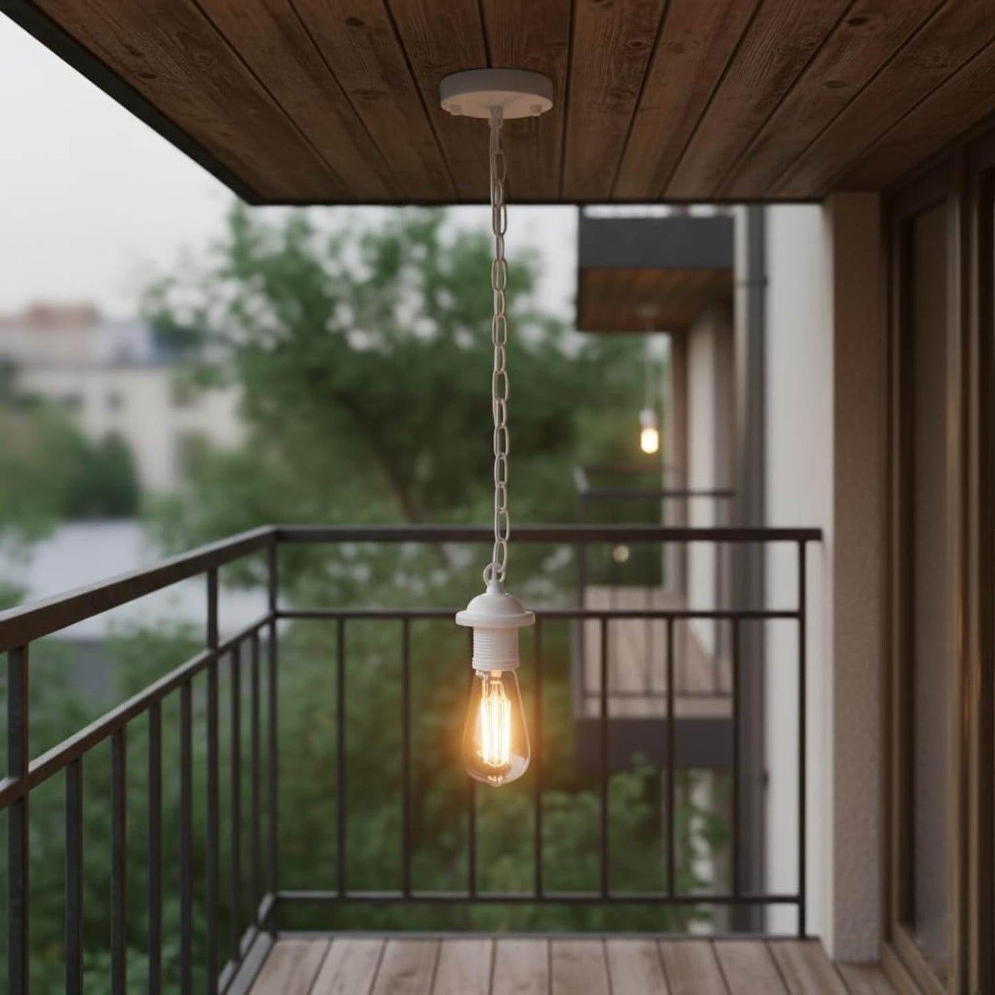 Metal Ceiling E27 Lamp Holder Pendant Light with Chain ~4037
