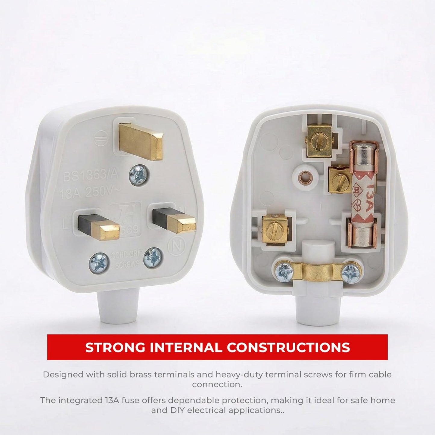 office cord plug fuse uk bs136