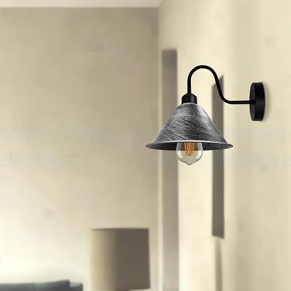 Modern Metal Easy Fit Ceiling Lampshade Yellow & Black | UK Delivery