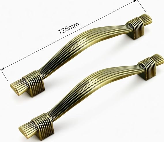 Antique Vintage Drawer Pulls 128mm Brass Cabinet Handles