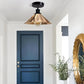 Electro Plating Vintage 22 x 10cm Cone Light Shades Metal Easy Fit Ceiling Pendant Hanging Wall Lampshade
