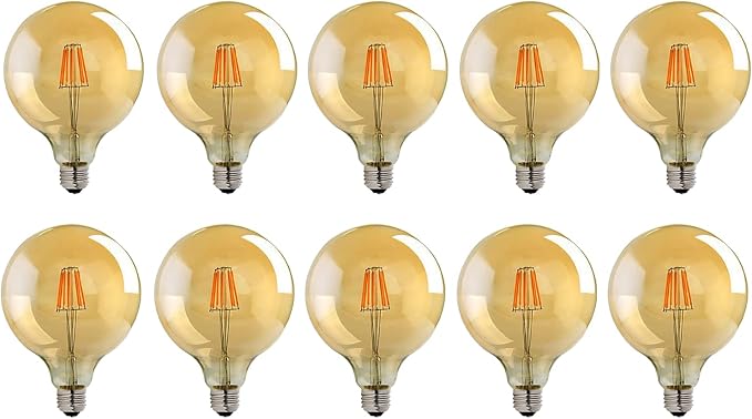 G125 E27 8W Vintage LED Globe Bulb – Dimmable Retro