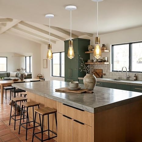 E27 Ceiling Light Fitting Industrial Multi color Pendant Lamp Bulb Holder