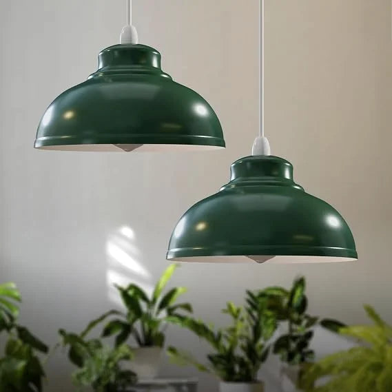 Vintage Retro Metal Pendant Lampshade – Easy Fit E27/B22