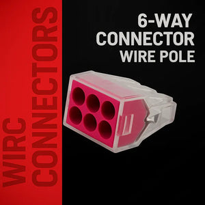 6 Way Connector Wire Pole Push Reusable Terminal Block Electric Cable