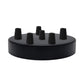 Multi Outlet Ceiling Rose - Black Metal Side Fitting Pendant Drop 120x25mm