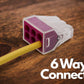 6 Way Connector Wire Pole Push Reusable Terminal Block Electric Cable