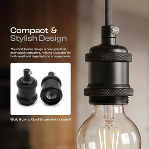 Max 60W Vintage E27 Metal Lamp Holder Socket 10A ES