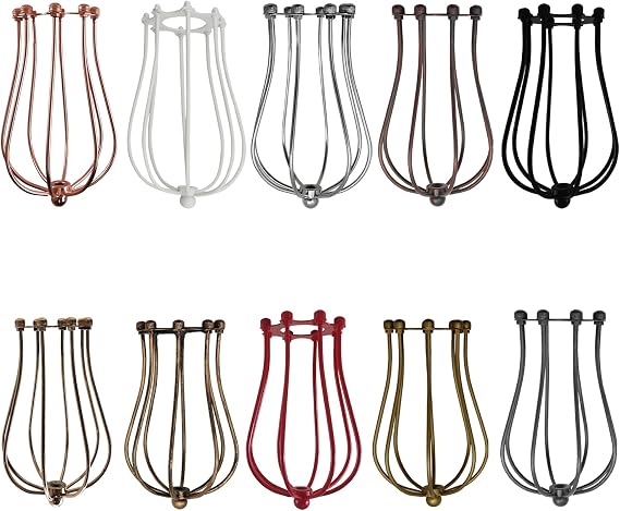 Balloon Shape Wire Cage Lampshade – Vintage Industrial, 10 Colours, CE Approved