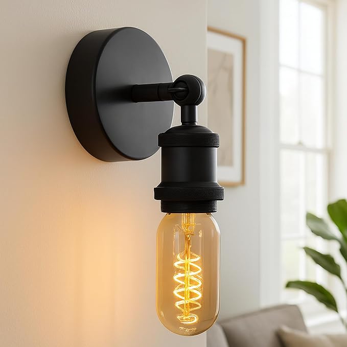 E27 Wall Sconce Light Fitting Bulb Holder With Adjustable Switch