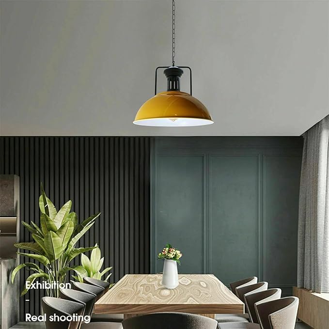 Adjustable Industrial E27 Pendant Lamp Shade | Height Adjustable | UK